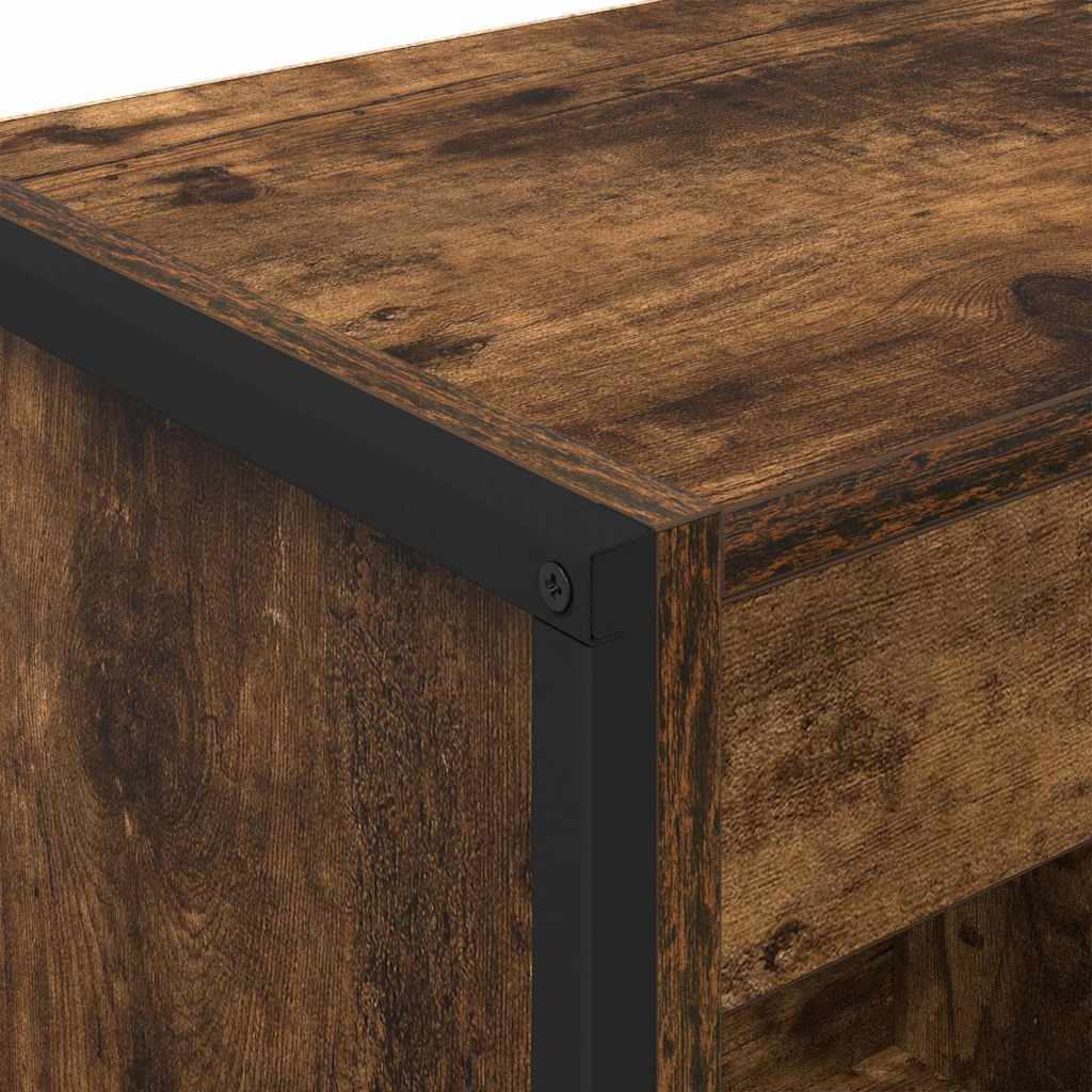 vidaXL Book Cabinet Smoke Oak 40 x 30 x 155 cm Engineered Wood