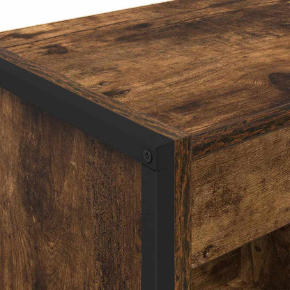 vidaXL Book Cabinet Smoke Oak 40 x 30 x 155 cm Engineered Wood