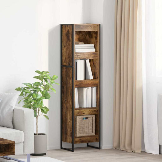 vidaXL Book Cabinet 40 x 30 x 155 cm Engineered Wood Smoke Oak