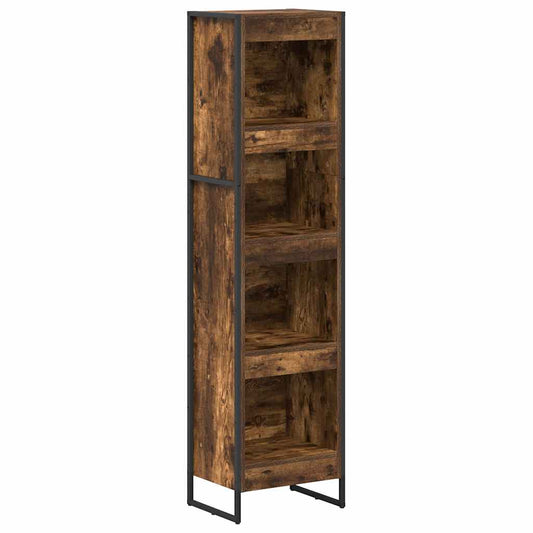 vidaXL Book Cabinet 40 x 30 x 155 cm Engineered Wood Smoke Oak