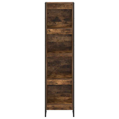 vidaXL Book Cabinet Smoke Oak 40 x 30 x 155 cm Engineered Wood