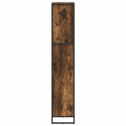 vidaXL Book Cabinet Smoke Oak 40 x 30 x 155 cm Engineered Wood