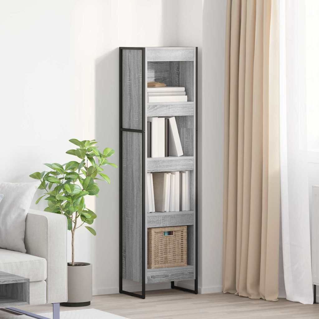 vidaXL Book Cabinet 40 x 30 x 155 cm Engineered Wood Grey Sonoma