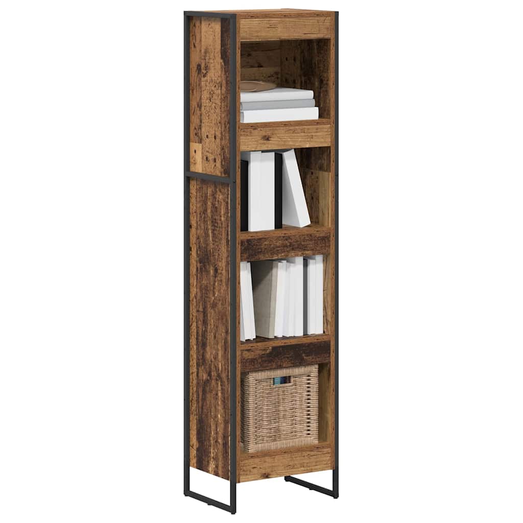 vidaXL Book Cabinet Old Wood 40 x 30 x 155 cm Engineered Wood