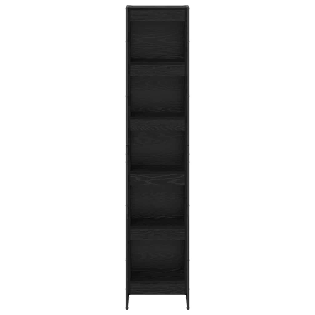 vidaXL Book Cabinet 40 x 30 x 189.5 cm Engineered Wood Black Oak