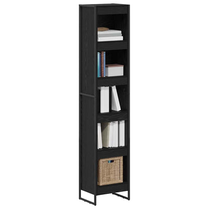 vidaXL Book Cabinet 40 x 30 x 189.5 cm Engineered Wood Black Oak