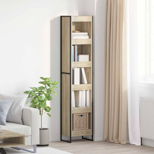 vidaXL Book Cabinet 40 x 30 x 189.5 cm Engineered Wood Sonoma