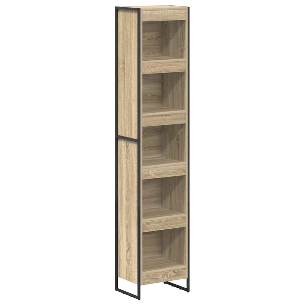 vidaXL Book Cabinet Sonoma 40 x 30 x 189.5 cm Engineered Wood