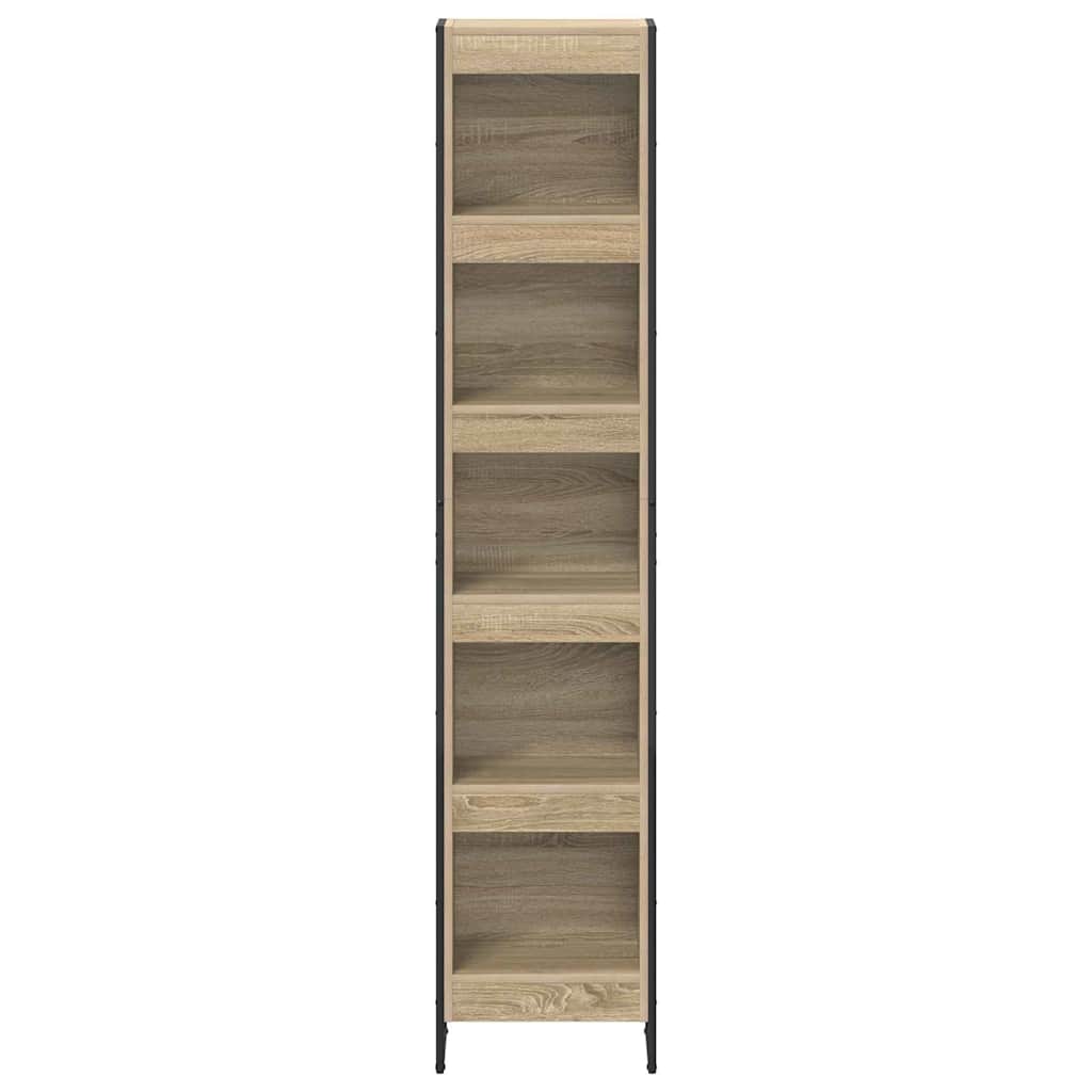 vidaXL Book Cabinet Sonoma 40 x 30 x 189.5 cm Engineered Wood