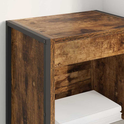 vidaXL Book Cabinet Smoke Oak 40 x 30 x 189.5 cm Engineered Wood