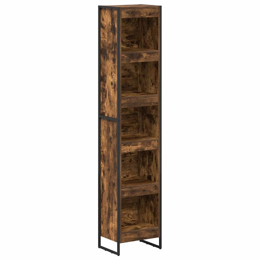 vidaXL Book Cabinet 40 x 30 x 189.5 cm Engineered Wood Smoke Oak