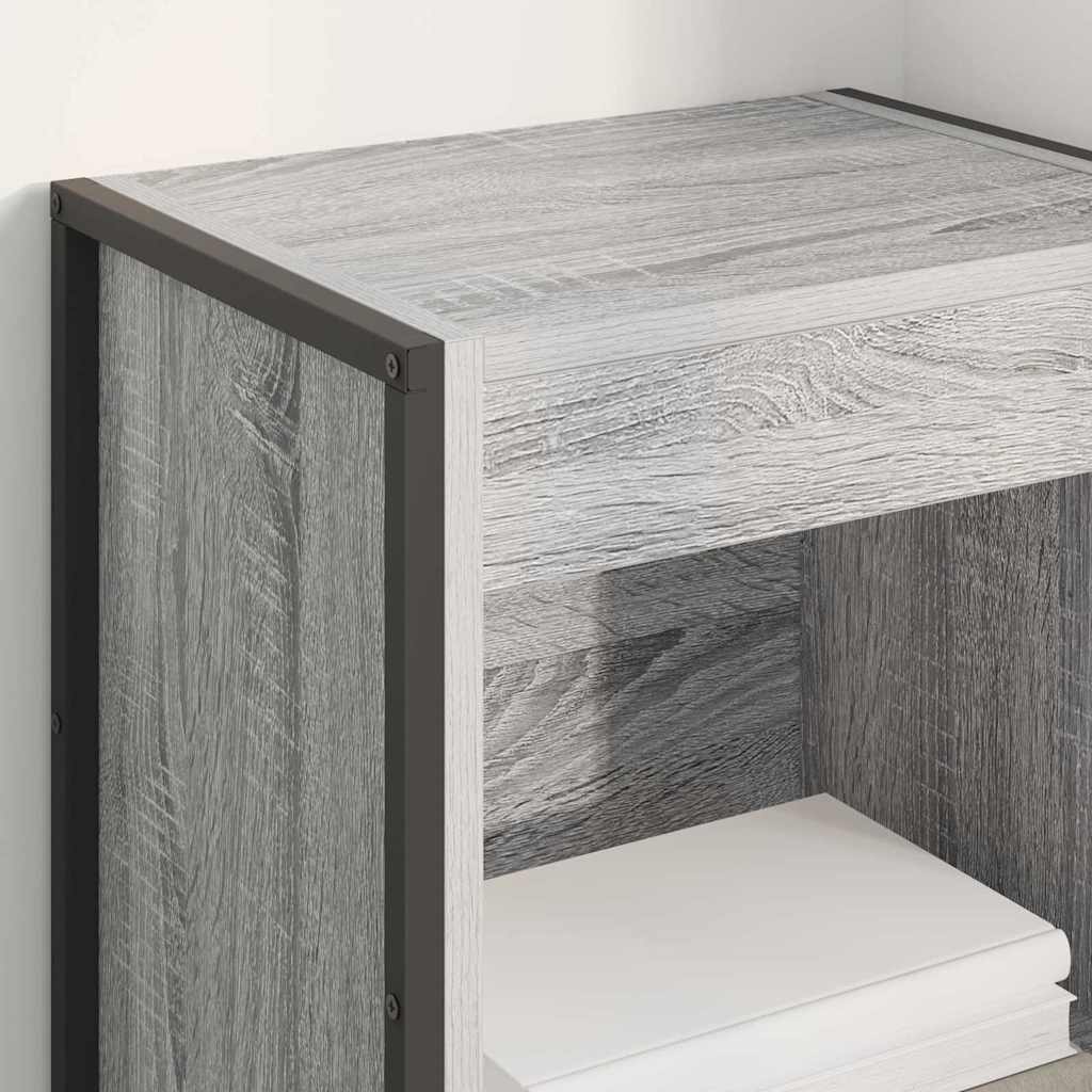 vidaXL Book Cabinet 40 x 30 x 189.5 cm Engineered Wood Grey Sonoma