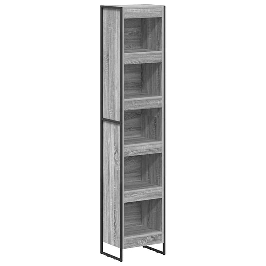 vidaXL Book Cabinet 40 x 30 x 189.5 cm Engineered Wood Grey Sonoma