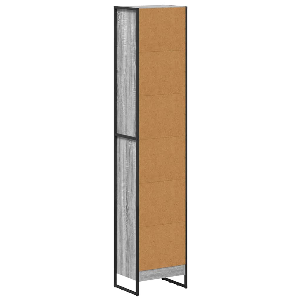vidaXL Book Cabinet 40 x 30 x 189.5 cm Engineered Wood Grey Sonoma