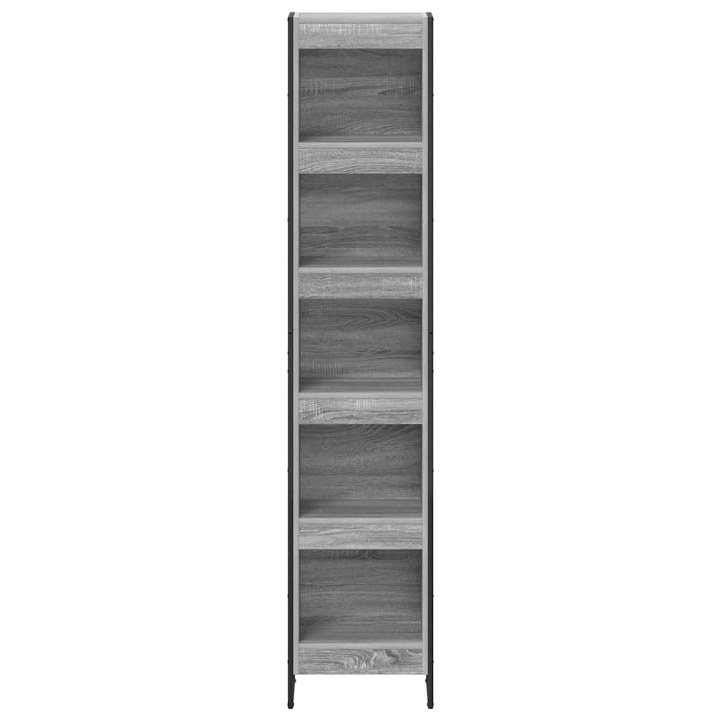 vidaXL Book Cabinet 40 x 30 x 189.5 cm Engineered Wood Grey Sonoma