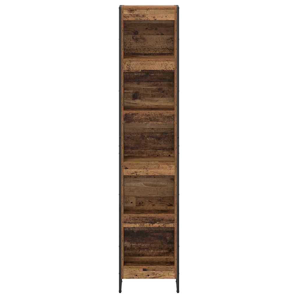 vidaXL Book Cabinet Old Wood 40 x 30 x 189.5 cm Engineered Wood