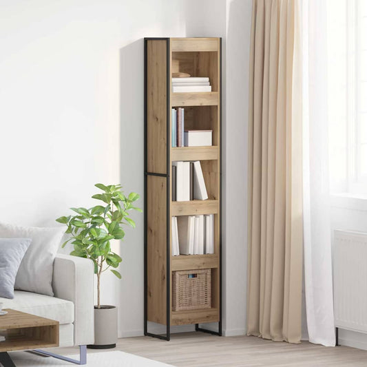 vidaXL Book Cabinet 40 x 30 x 189.5 cm Engineered Wood Artisian Oak