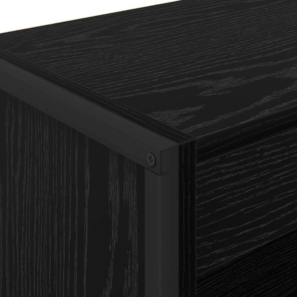 vidaXL Book Cabinet 60 x 30 x 86.5 cm Engineered Wood Black Oak