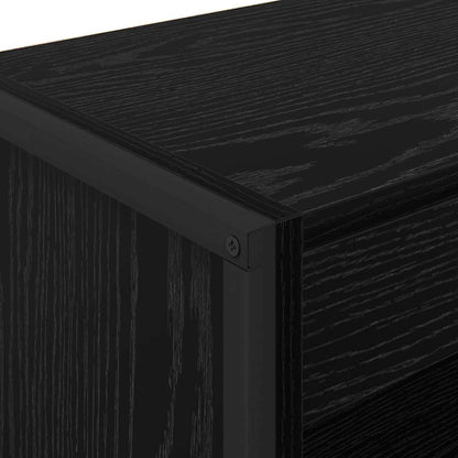 vidaXL Book Cabinet 60 x 30 x 86.5 cm Engineered Wood Black Oak