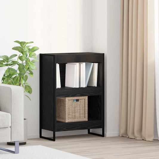 vidaXL Book Cabinet 60 x 30 x 86.5 cm Engineered Wood Black Oak