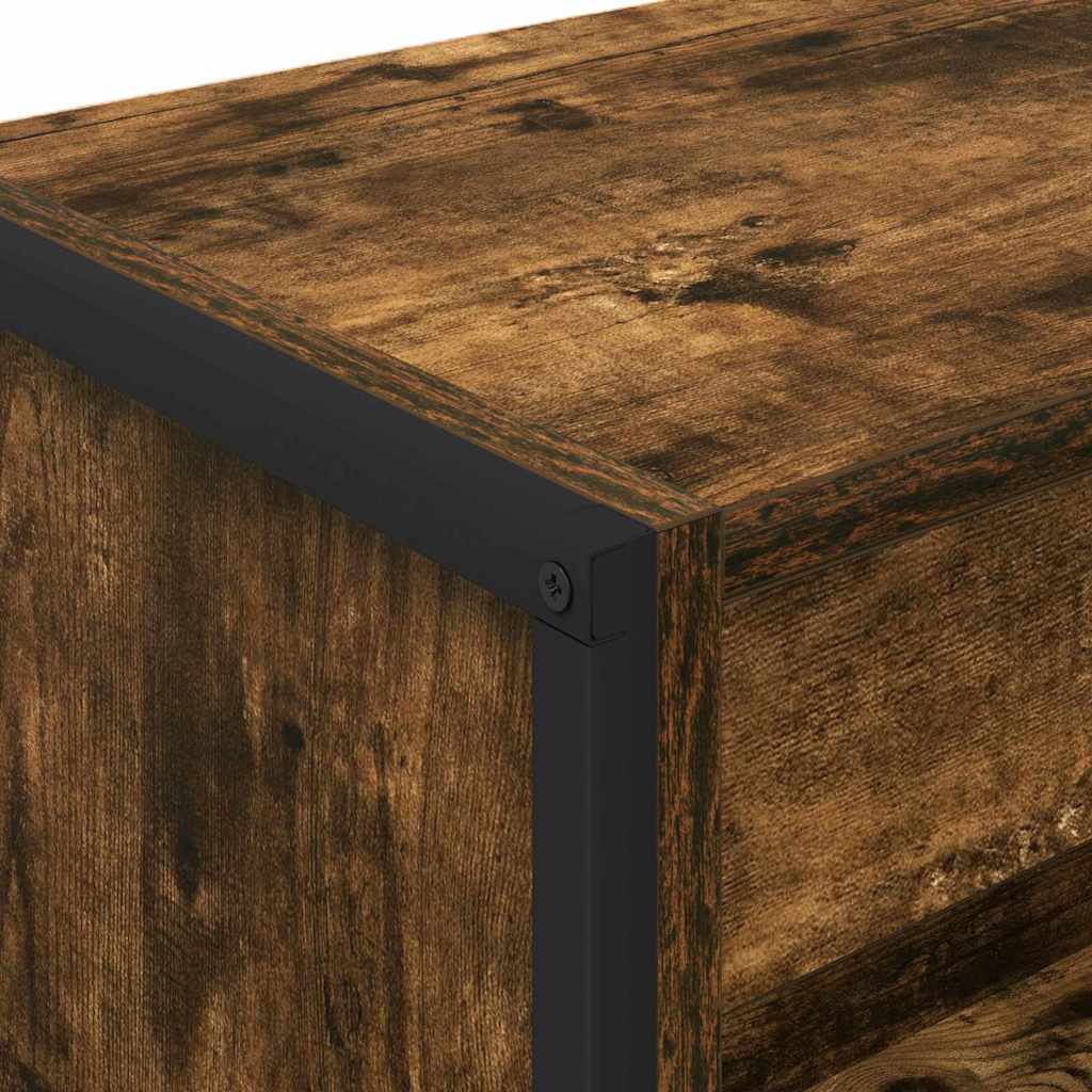 vidaXL Book Cabinet Smoke Oak 60 x 30 x 86.5 cm Engineered Wood