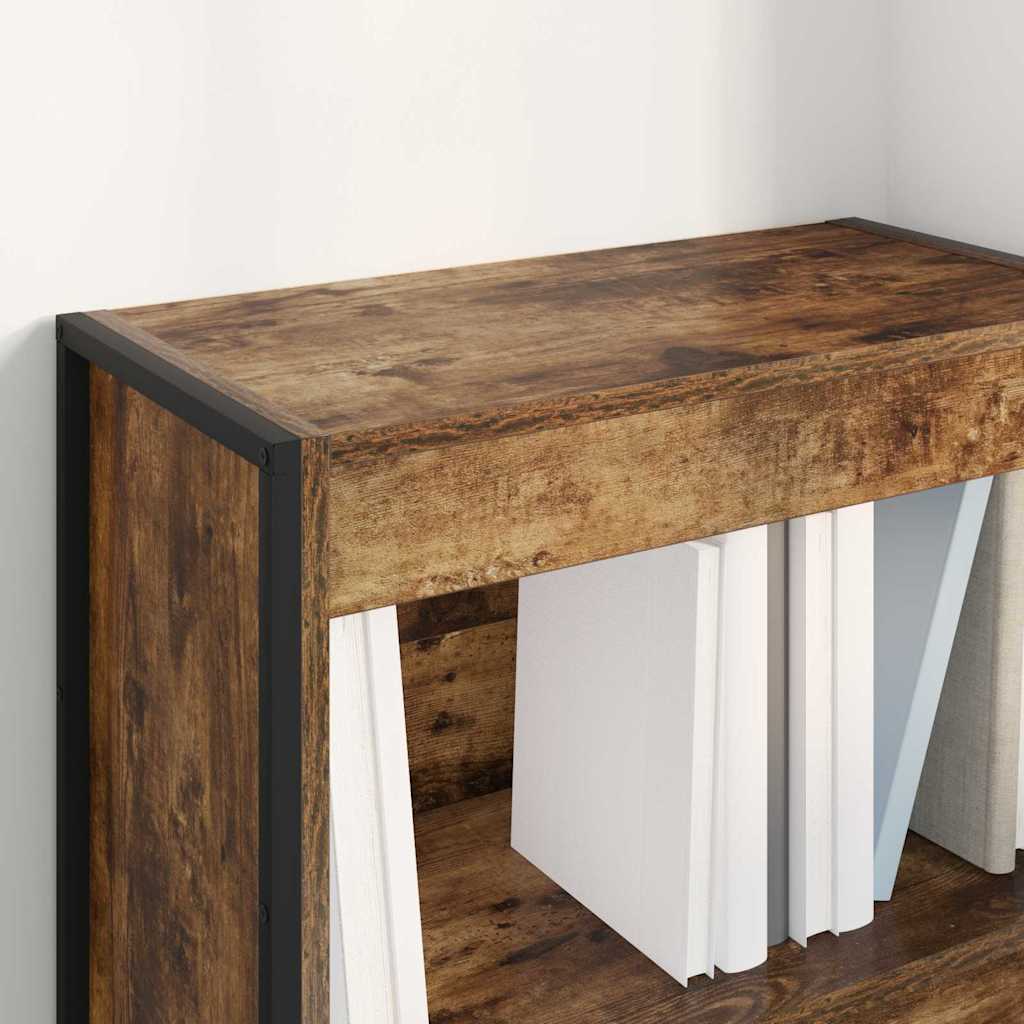 vidaXL Book Cabinet Smoke Oak 60 x 30 x 86.5 cm Engineered Wood