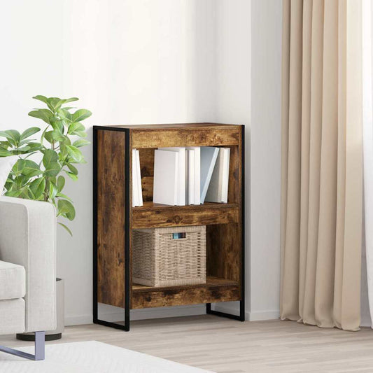 vidaXL Book Cabinet 60 x 30 x 86.5 cm Engineered Wood Smoke Oak
