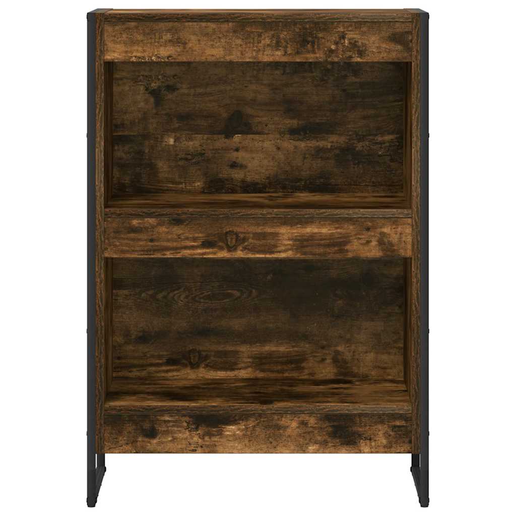vidaXL Book Cabinet Smoke Oak 60 x 30 x 86.5 cm Engineered Wood