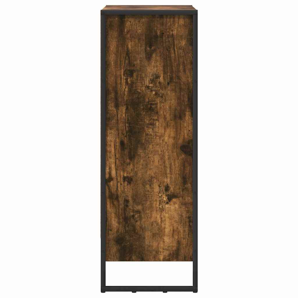 vidaXL Book Cabinet Smoke Oak 60 x 30 x 86.5 cm Engineered Wood