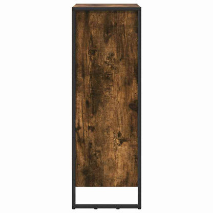 vidaXL Book Cabinet Smoke Oak 60 x 30 x 86.5 cm Engineered Wood