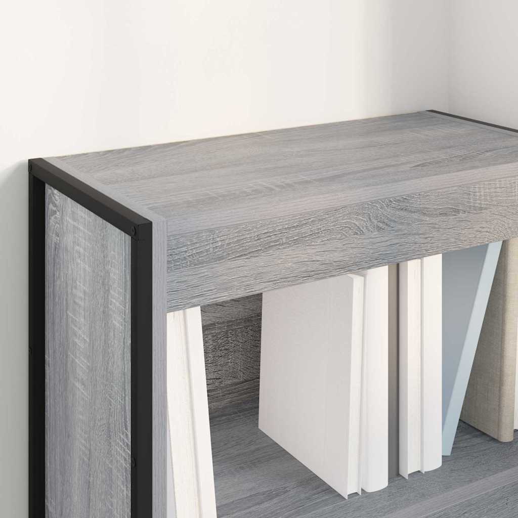 vidaXL Book Cabinet 60 x 30 x 86.5 cm Engineered Wood Grey Sonoma