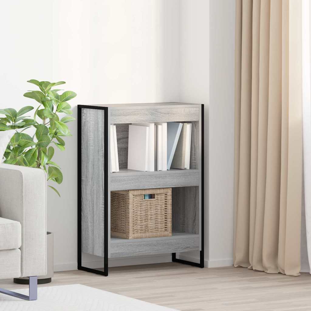 vidaXL Book Cabinet 60 x 30 x 86.5 cm Engineered Wood Grey Sonoma