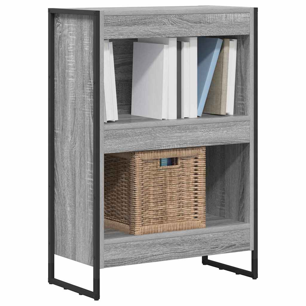vidaXL Book Cabinet 60 x 30 x 86.5 cm Engineered Wood Grey Sonoma