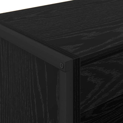 vidaXL Book Cabinet 60 x 30 x 121 cm Engineered Wood Black Oak