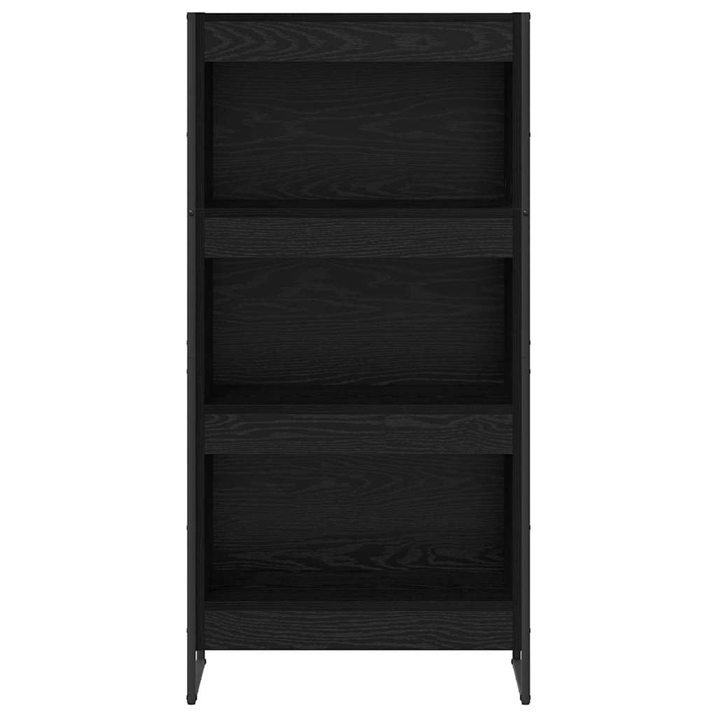 vidaXL Book Cabinet 60 x 30 x 121 cm Engineered Wood Black Oak