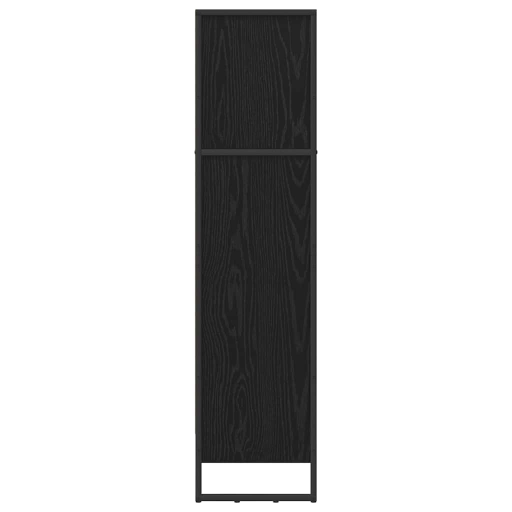 vidaXL Book Cabinet 60 x 30 x 121 cm Engineered Wood Black Oak