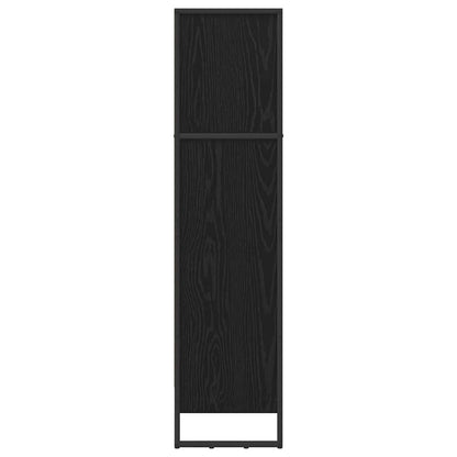 vidaXL Book Cabinet 60 x 30 x 121 cm Engineered Wood Black Oak