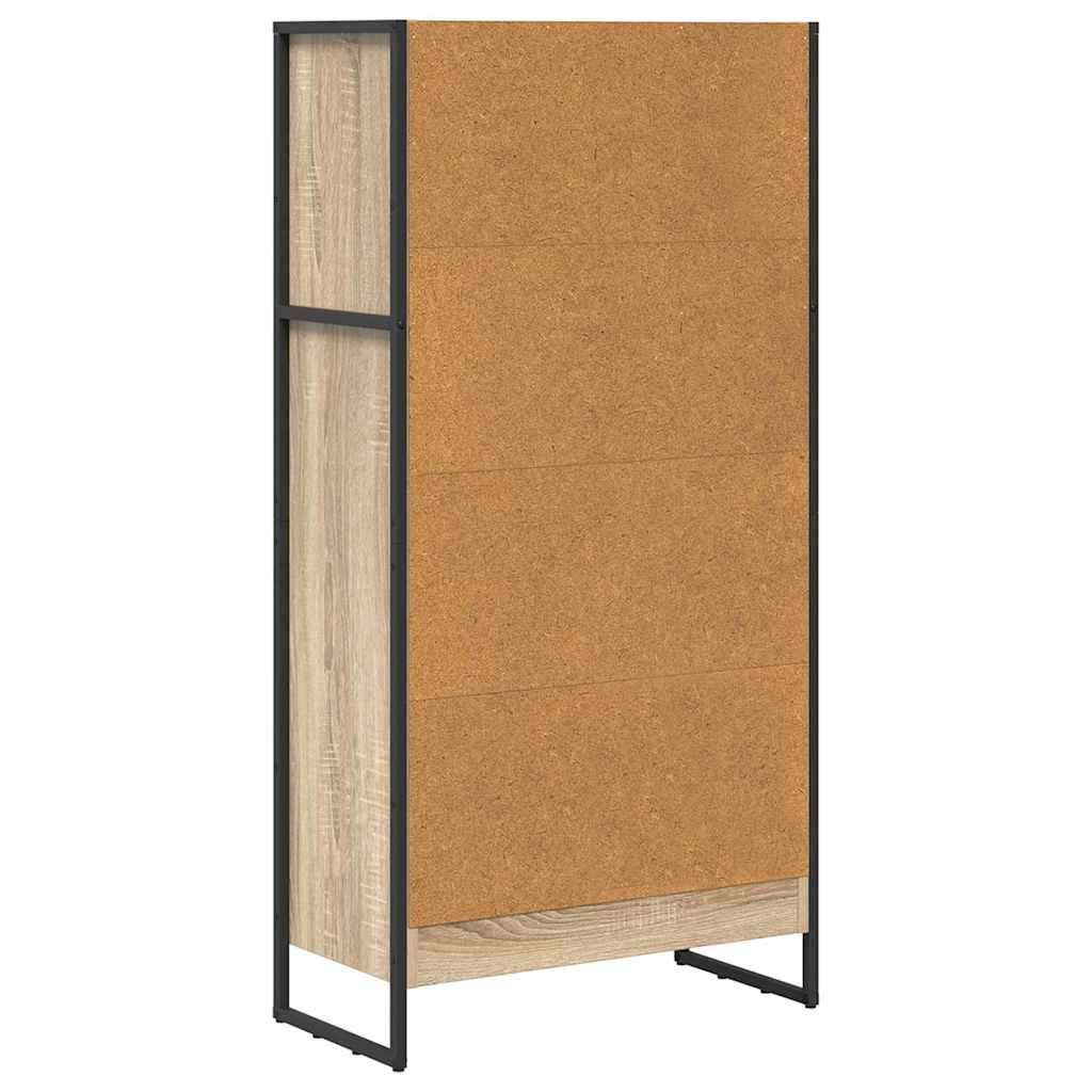 vidaXL Book Cabinet Sonoma 60 x 30 x 121 cm Engineered Wood