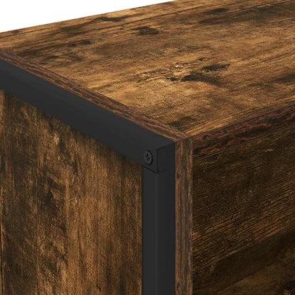 vidaXL Book Cabinet Smoke Oak 60 x 30 x 121 cm Engineered Wood