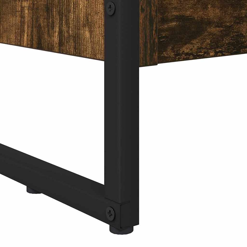 vidaXL Book Cabinet Smoke Oak 60 x 30 x 121 cm Engineered Wood
