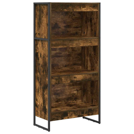 vidaXL Book Cabinet 60 x 30 x 121 cm Engineered Wood Smoke Oak