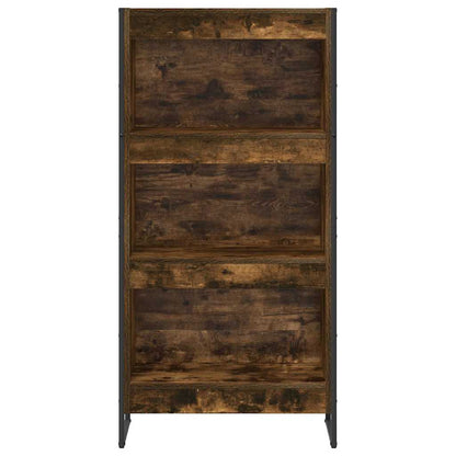 vidaXL Book Cabinet Smoke Oak 60 x 30 x 121 cm Engineered Wood