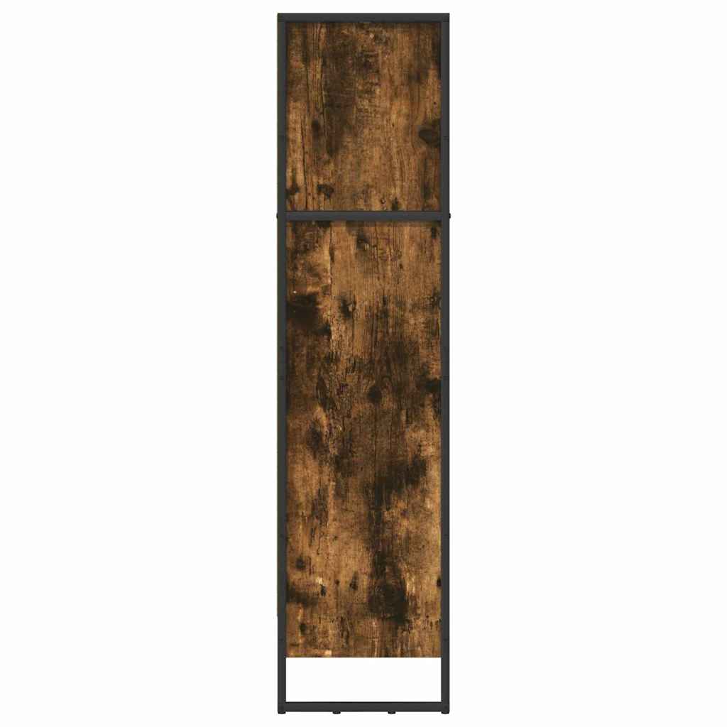 vidaXL Book Cabinet Smoke Oak 60 x 30 x 121 cm Engineered Wood
