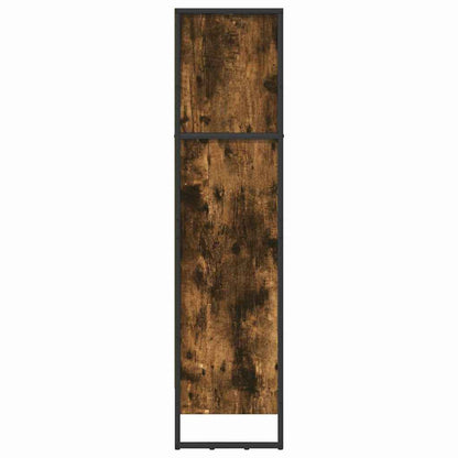 vidaXL Book Cabinet Smoke Oak 60 x 30 x 121 cm Engineered Wood
