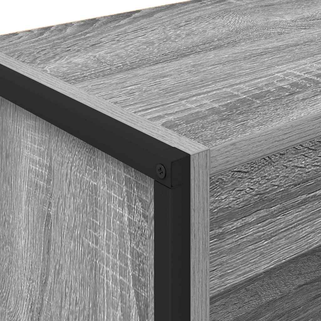 vidaXL Book Cabinet 60 x 30 x 121 cm Engineered Wood Grey Sonoma
