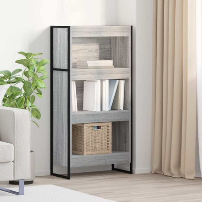 vidaXL Book Cabinet 60 x 30 x 121 cm Engineered Wood Grey Sonoma