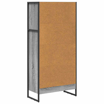 vidaXL Book Cabinet 60 x 30 x 121 cm Engineered Wood Grey Sonoma