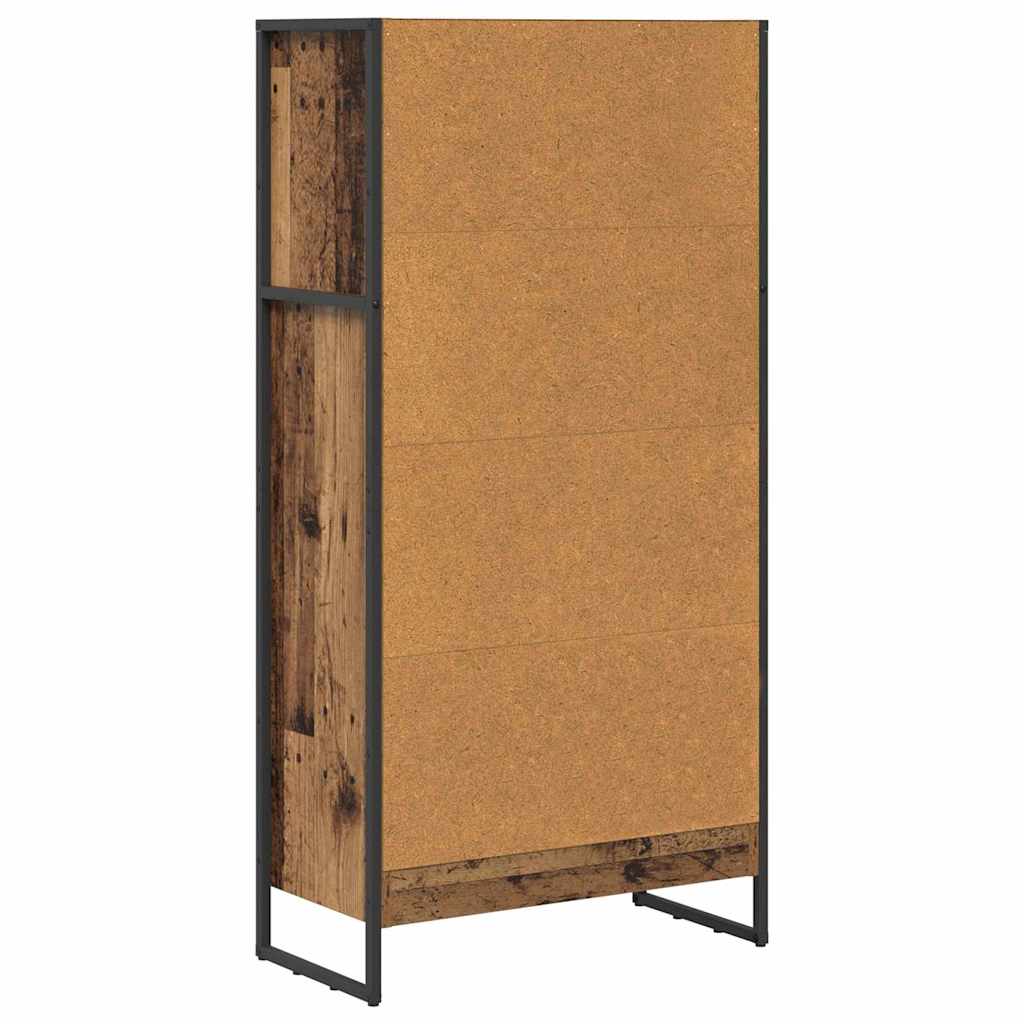 vidaXL Book Cabinet Old Wood 60 x 30 x 121 cm Engineered Wood