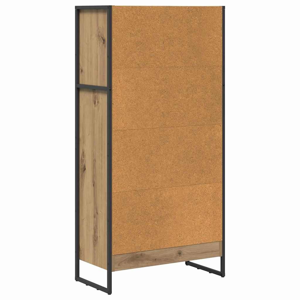 vidaXL Book Cabinet 60 x 30 x 121 cm Engineered Wood Artisian Oak