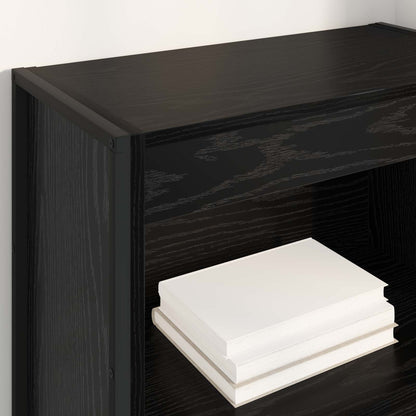 vidaXL Book Cabinet 60 x 30 x 155 cm Engineered Wood Black Oak